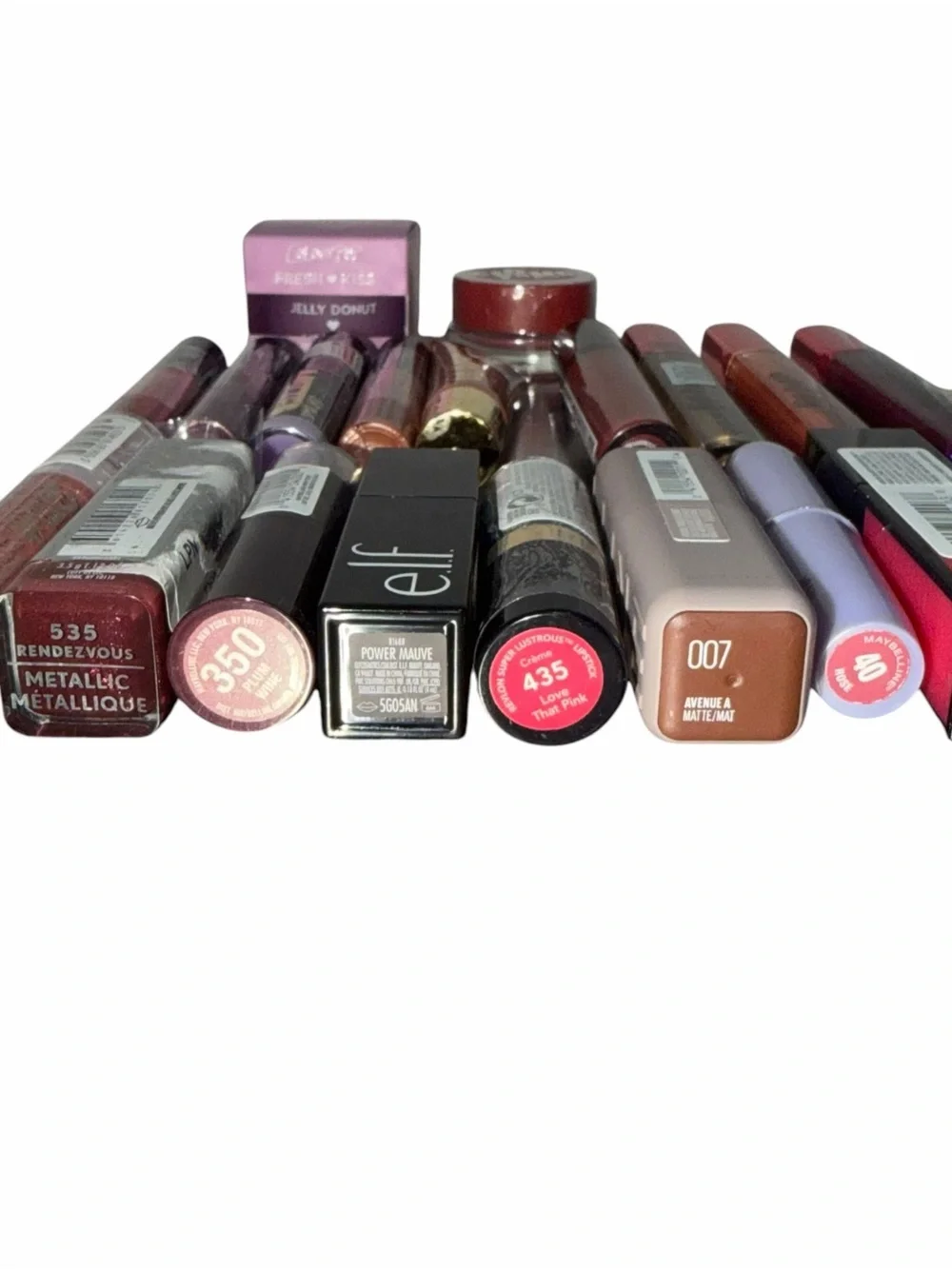 Lot of 20 LIPSTICK & LIP GLOSS ~ Revlon Covergirl ELF Assorted Shades ~ New